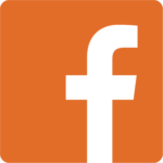 Orange Facebook "F" icon.