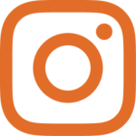 Orange Instagram camera icon.